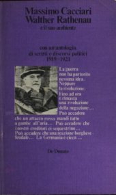 book Walther Rathenau e il suo ambiente con un’antologia di scritti e discorsi politici (1919-1921)