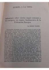 book Reflexiones sobre ciertos rasgos comunes a los europeos, en cuanto fundamentos de la Federación Europea