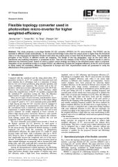 book Flexible topology converter used in photovoltaic micro-inverter for higher weighted-efficiency