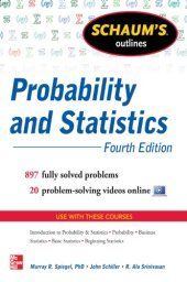 book Schaum's Outline of Probability and Statistics: 897 Solved Problems + 20 Videos