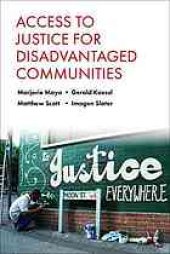 book Access to justice for disadvantaged communities