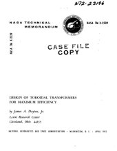 book Design of toroidal transformers for maximum efficiency