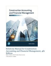 book Solutions Manual for Construction Accounting and Financial Management,