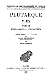 book Plutarque: Vies. Tome VI: Pyrrhos-Marius. Lysandre-Sylla