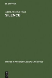 book Silence: Interdisciplinary Perspectives