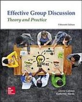 book Effective group discussion : theory and practice