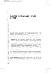 book Climate Change and Future Justice: Precaution, Compensation and Triage