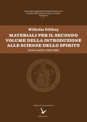 book Materiali per il secondo volume della Introduzione alle scienze dello spirito