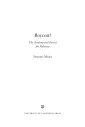 book Boycott! The Academy And Justice For Palestine