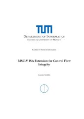 book RISC-V ISA Extension for Control Flow Integrity