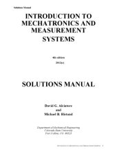 book Solution Manual to Introduction to Mechatronics and Measurement Systems