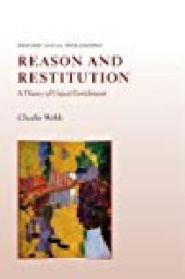 book Reason and Restitution: A Theory of Unjust Enrichment