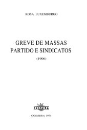 book Greve de Massas, Partido e Sindicatos