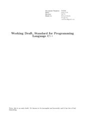 book Working Draft, Standard for Programming Language C++