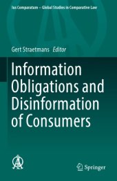 book Information Obligations And Disinformation Of Consumers