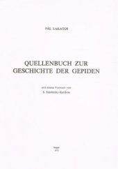 book Quellenbuch zur Geschichte der Gepiden