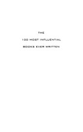 book The 100 most influential books ever written : the history of thought from ancient times to today