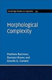 book Morphological Complexity