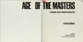 book Age of the Masters: A Personal View of Modern Architecture