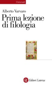 book Prima lezione di filologia