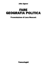 book Fare geografia politica