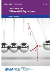 book Lectures on differential equations