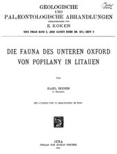 book Die Fauna des unteres Oxford von Popilany in Litauen