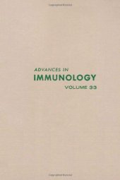 book Advances in Immunology, Vol. 33