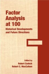 book Factor Analysis at 100: Historical Developments and Future Directions