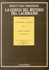 book La genesi del metodo del Lachmann