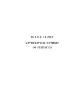 book Mathematical Methods of Statistics (Pms-9), Volume 9