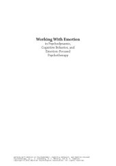 book Working with emotion in psychodynamic, cognitive behavior, and emotion-focused psychotherapy