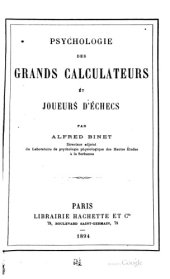 book Psychologie des grands calculateurs et joueurs d’échecs