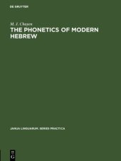 book The Phonetics of Modern Hebrew