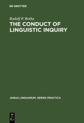 book Conduct of Linguistic Inquiry.