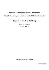 book Deutsch-Südwest im Weltkrieg : Kriegseindrücke aus den Jahren 1914 - 1915; mit einer Übersichtskarte