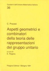 book Aspetti geometrici e combinatori della teoria delle rappresentazioni del gruppo unitario