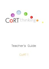 book CoRT Thinking Teachers Guide