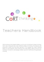 book CoRT Thinking Teachers Handbook