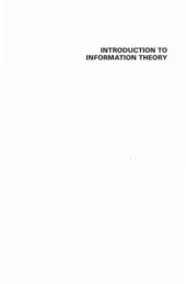 book Introduction to information theory