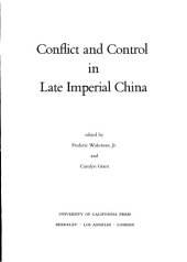 book Conflict and control in late imperial China