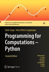 book Programming For Computations - Python: A Gentle Introduction To Numerical Simulations With Python 3.6