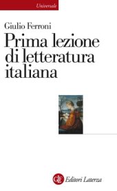 book Prima lezione di letteratura italiana