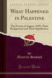 book What Happened in Palestine