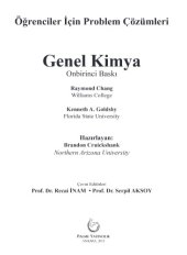 book Öğrenciler İçin Problem Çözümleri Genel Kimya