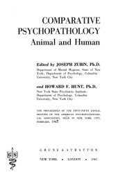 book Comparative Psychopathology: Animal and Human