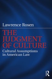 book The Judgement Of Culture: Cultural Assumptions In American Law