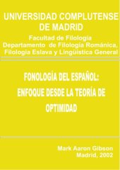 book Fonología del español : enfoque desde la teoría de optimidad.