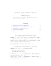 book Notes to Cross Product Algebras