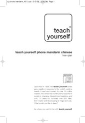 book Teach Yourself Phone Mandarin Chinese (Book + Audio)